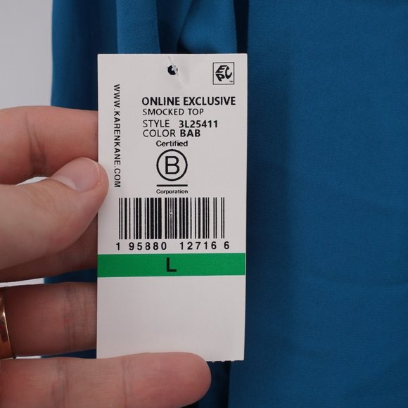 Karen Kane Teal Blouse - Picture 4 of 7